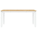 vidaXL Panama 3 részes fehér tömör fenyőfa étkezőgarnitúra