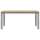 vidaXL Panama 5 részes szürke tömör fenyőfa étkezőgarnitúra