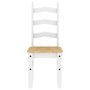 vidaXL Panama 3 részes fehér tömör fenyőfa étkezőgarnitúra