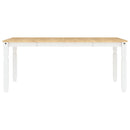 vidaXL Panama 3 részes fehér tömör fenyőfa étkezőgarnitúra