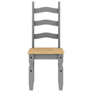 vidaXL Panama 5 részes szürke tömör fenyőfa étkezőgarnitúra