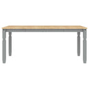 vidaXL Panama 7 részes szürke tömör fenyőfa étkezőgarnitúra