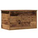vidaXL Tároló Doboz tárolóval Öreg fa 60 x 35 x 35 cm Faanyag