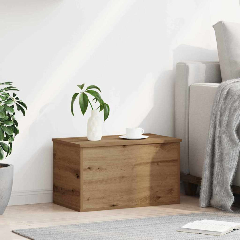 vidaXL Tároló Doboz tárolóval kézműves tölgy 60 x 35 x 35 cm Faanyag