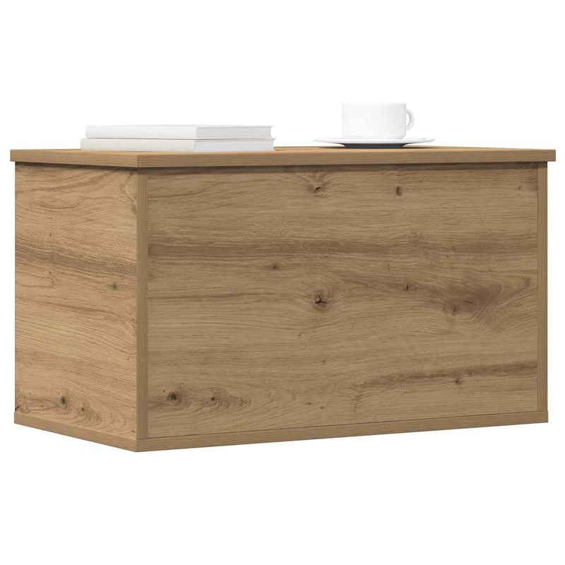 vidaXL Tároló Doboz tárolóval kézműves tölgy 60 x 35 x 35 cm Faanyag