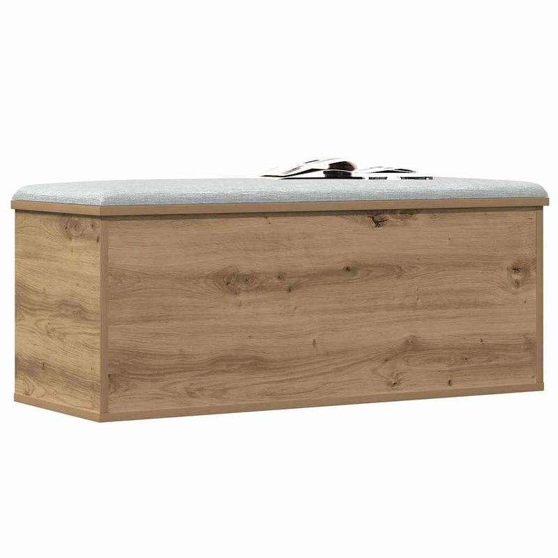 vidaXL Tároló Doboz tárolóval kézműves tölgy 90 x 35 x 35 cm Faanyag