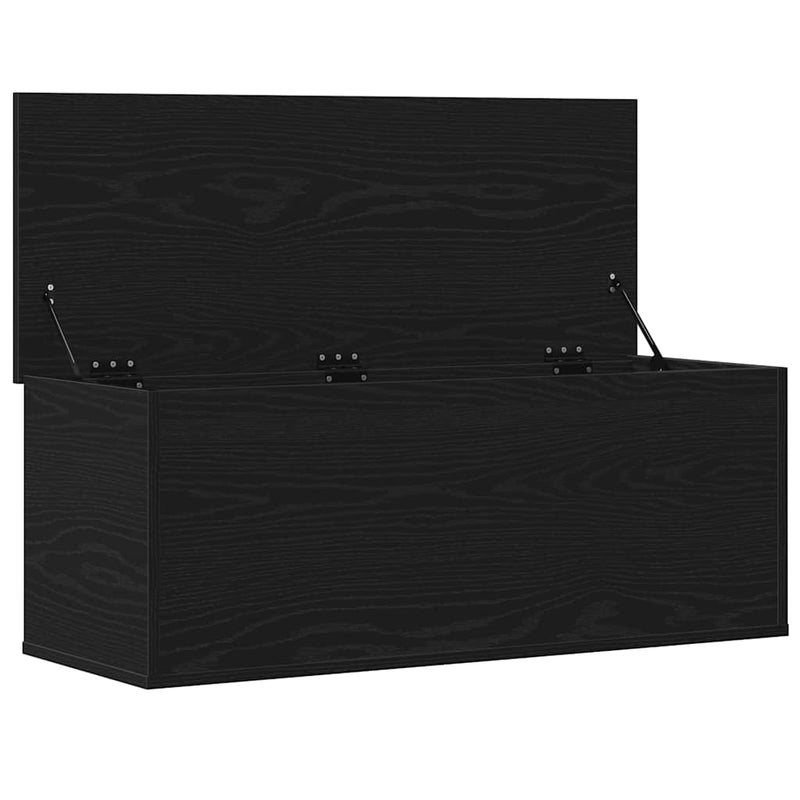 vidaXL Tároló Doboz tárolóval Musta tammi 90 x 35 x 35 cm Faanyag