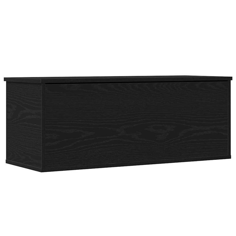 vidaXL Tároló Doboz tárolóval Musta tammi 90 x 35 x 35 cm Faanyag