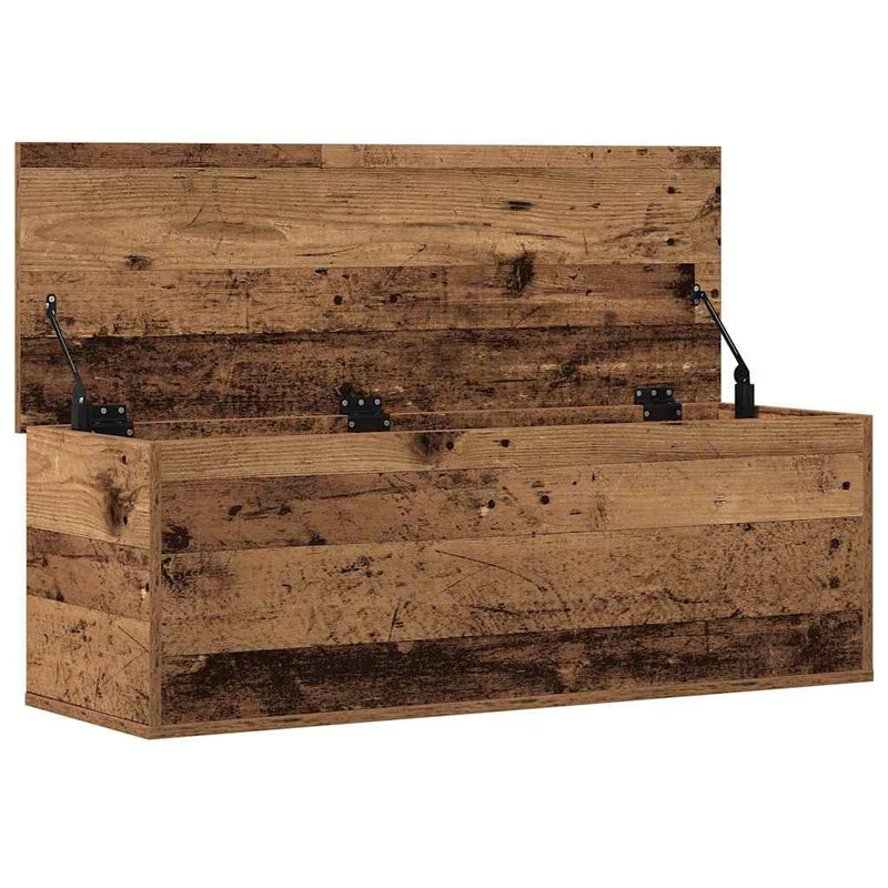 vidaXL Tároló Doboz tárolóval Régi fa 102 x 35 x 35 cm Faanyag