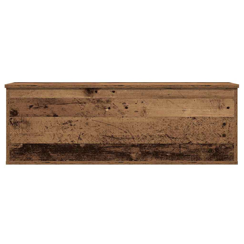 vidaXL Tároló Doboz tárolóval Régi fa 102 x 35 x 35 cm Faanyag