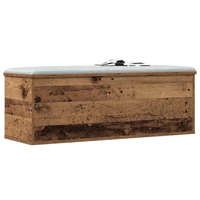 vidaXL Tároló Doboz tárolóval Régi fa 102 x 35 x 35 cm Faanyag