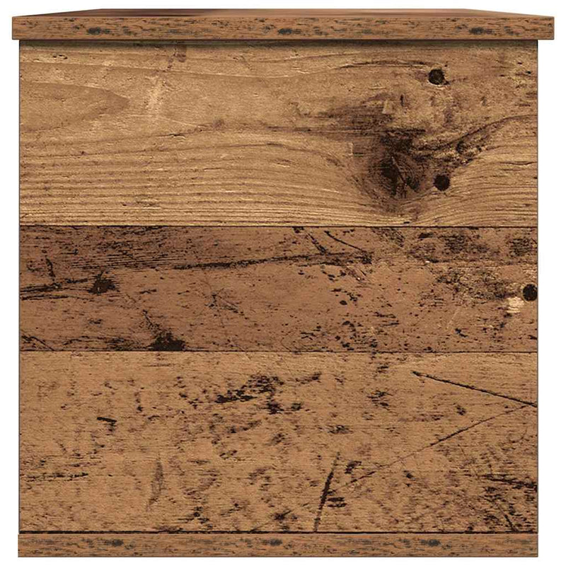 vidaXL Tároló Doboz tárolóval Régi fa 102 x 35 x 35 cm Faanyag