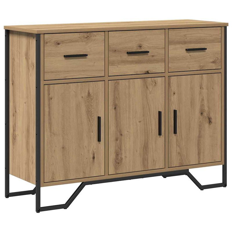 vidaXL Komód kézműves tölgy 97 x 32,5 x 74,5 cm Faanyag