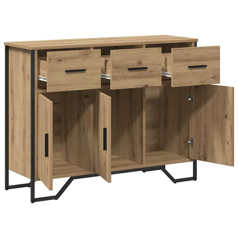 vidaXL Komód kézműves tölgy 97 x 32,5 x 74,5 cm Faanyag