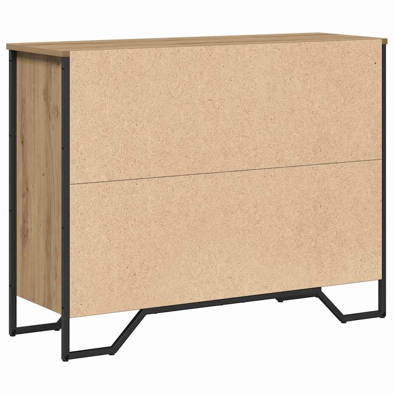 vidaXL Komód kézműves tölgy 97 x 32,5 x 74,5 cm Faanyag