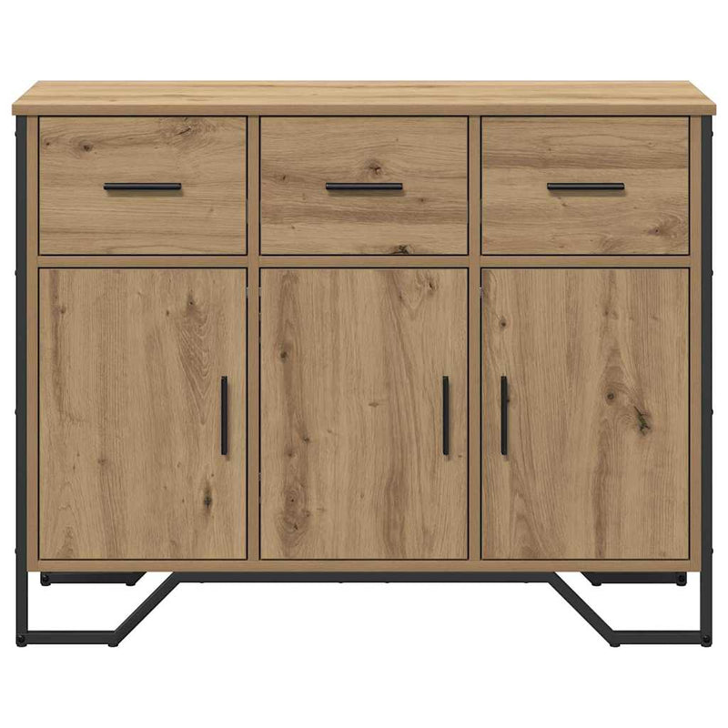 vidaXL Komód kézműves tölgy 97 x 32,5 x 74,5 cm Faanyag