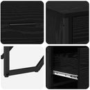 vidaXL Komód Fekete tölgy 97 x 32,5 x 74,5 cm Faanyag