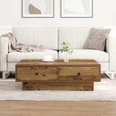 vidaXL Dohányzóasztal Öreg fa 90 x 90 x 28 cm Faanyag