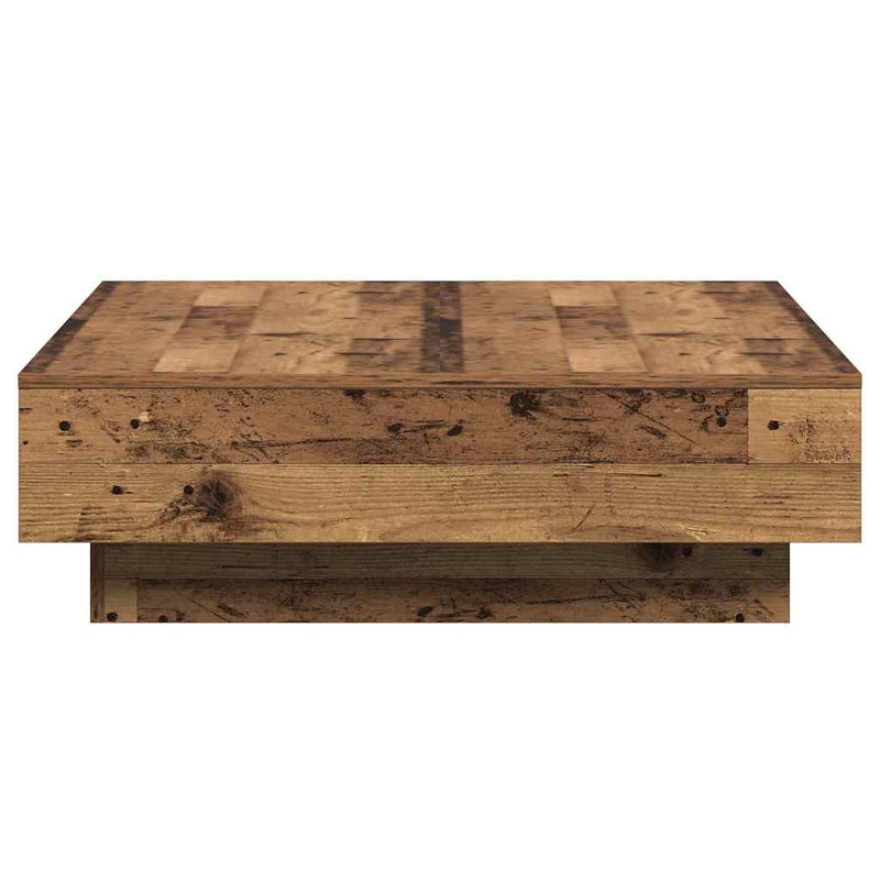 vidaXL Dohányzóasztal Régi fa 90 x 90 x 28 cm Faanyag