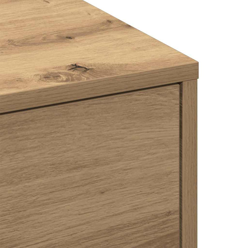 vidaXL Dohányzóasztal kézműves tölgy 90 x 90 x 28 cm Faanyag