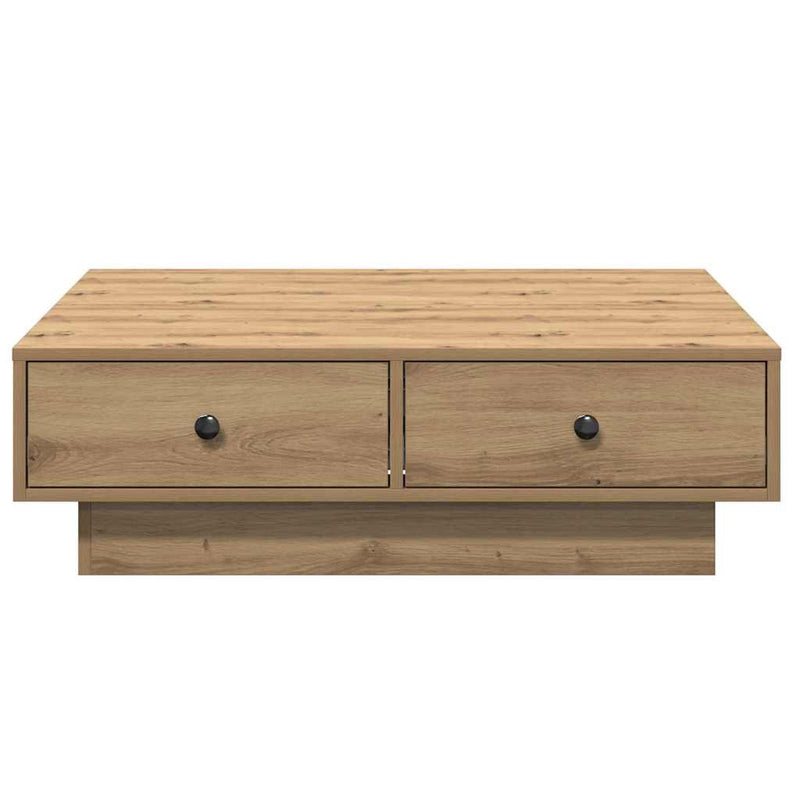 vidaXL Dohányzóasztal kézműves tölgy 90 x 90 x 28 cm Faanyag
