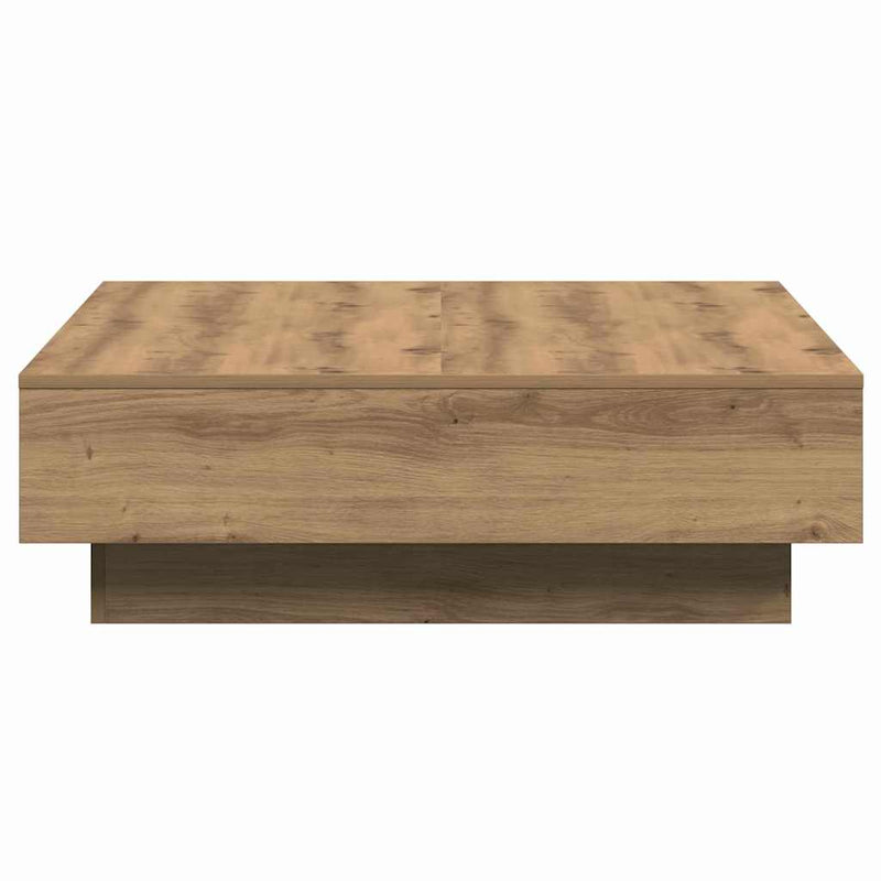 vidaXL Dohányzóasztal kézműves tölgy 90 x 90 x 28 cm Faanyag