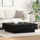 vidaXL Dohányzóasztal Fekete tölgy 90 x 90 x 28 cm Faanyag