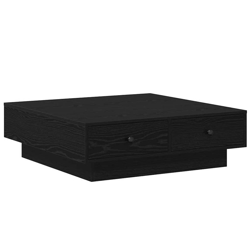 vidaXL Dohányzóasztal Musta tammi 90 x 90 x 28 cm Faanyag