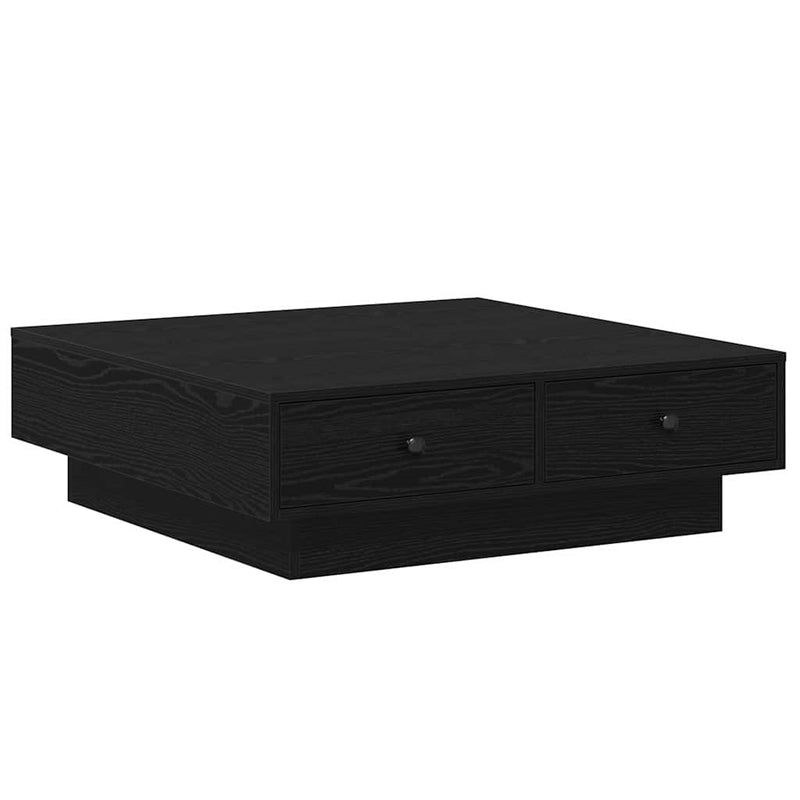 vidaXL Dohányzóasztal Musta tammi 90 x 90 x 28 cm Faanyag