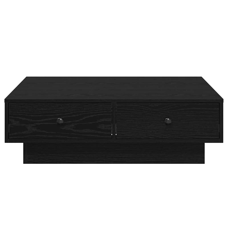 vidaXL Dohányzóasztal Musta tammi 90 x 90 x 28 cm Faanyag