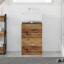 vidaXL Fürdőszoba Székény fiókkal Öreg fa 40 x 37 x 59 cm Faanyag