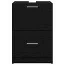 vidaXL Fürdőszoba Székény fiókkal Fekete tölgy 40 x 37 x 59 cm Faanyag