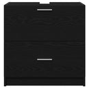 vidaXL Fürdőszoba Székény fiókkal Fekete tölgy 59 x 37 x 59 cm Faanyag