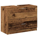 vidaXL Fürdőszoba Székény fiókkal Öreg fa 78 x 37 x 59 cm Faanyag
