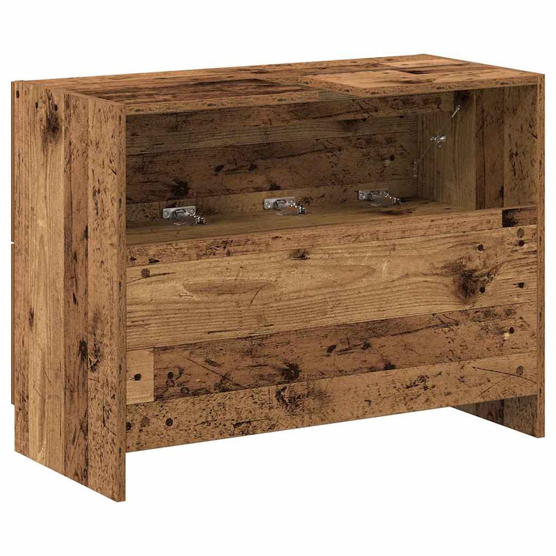 vidaXL Mosdó Szekrény fiókkal ajtóval Öreg fa 78 x 37 x 59 cm Faanyag