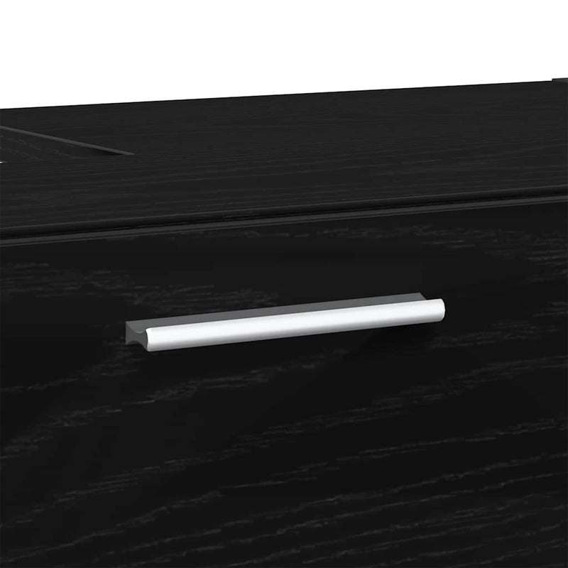 vidaXL Mosdó Szekrény fiókkal Fekete tölgy 78 x 37 x 59 cm Faanyag