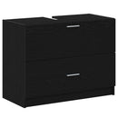 vidaXL Fürdőszoba Székény fiókkal Fekete tölgy 78 x 37 x 59 cm Faanyag