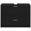vidaXL Fürdőszoba Székény fiókkal Fekete tölgy 78 x 37 x 59 cm Faanyag