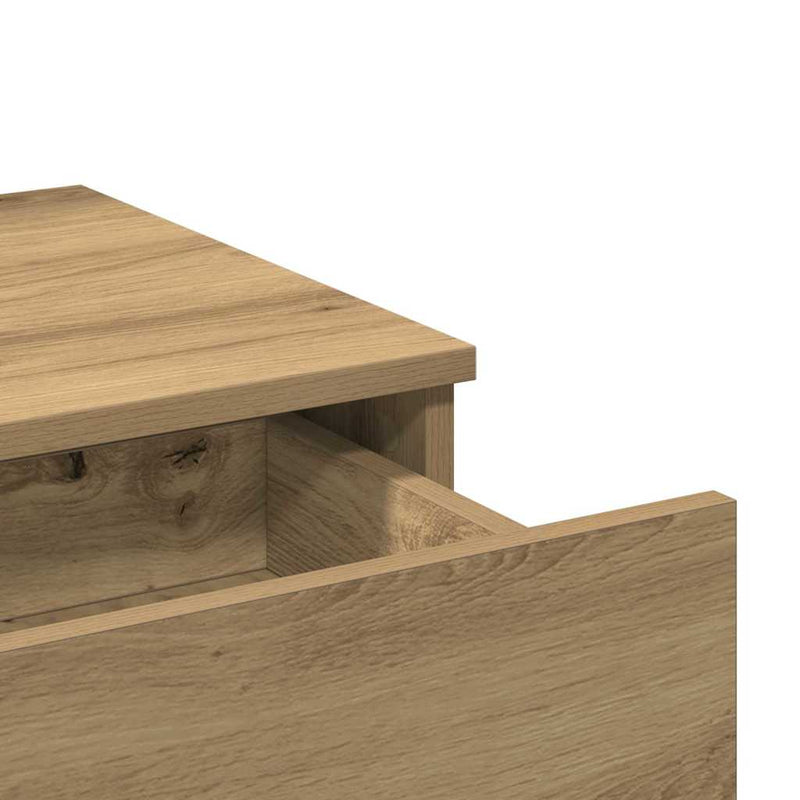 vidaXL Öltöztetőasztal kézműves tölgy 100 x 40 x 130 cm Faanyag