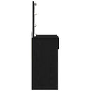 vidaXL Öltözködőasztal fiókkal Fekete tölgy 100 x 40 x 130 cm Faanyag