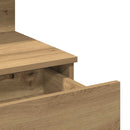 vidaXL Sminktükör fiókkal kézműves tölgy 100 x 40 x 130 cm Faanyag