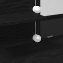 vidaXL Sminktükör fiókkal Musta tammi 100 x 40 x 130 cm Faanyag