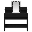 vidaXL Sminktükör fiókkal Musta tammi 100 x 40 x 130 cm Faanyag