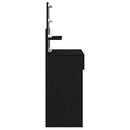 vidaXL Öltözködőasztal fiókkal Fekete tölgy 100 x 40 x 130 cm Faanyag