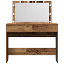 vidaXL Sminkasztal fiókkal tárolóval Öreg fa 100 x 40 x 120 cm Faanyag
