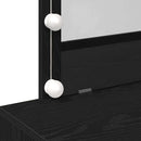 vidaXL Öltözködőasztal fiókkal Fekete tölgy 100 x 40 x 120 cm Faanyag
