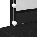 vidaXL Sminkasztal fiókkal Musta tammi 100 x 40 x 120 cm Faanyag