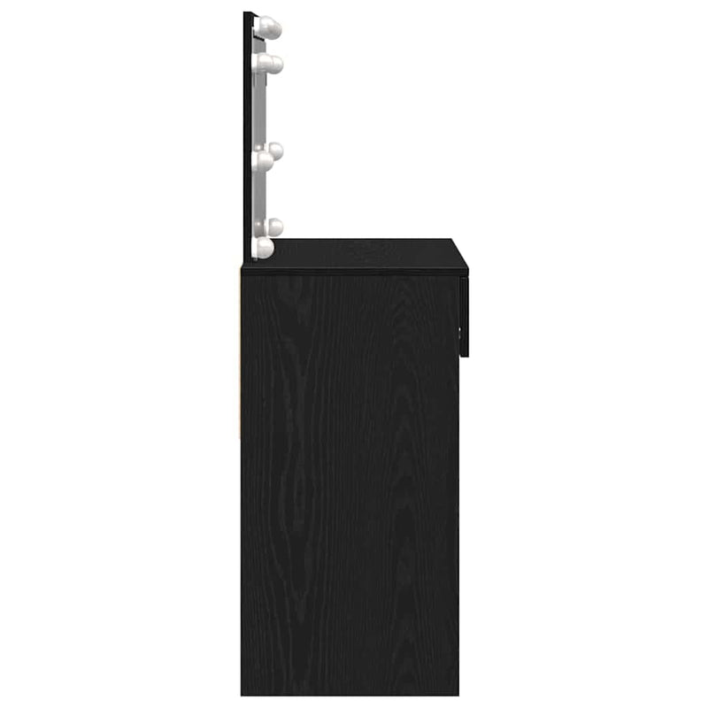 vidaXL Sminkasztal fiókkal Musta tammi 100 x 40 x 120 cm Faanyag