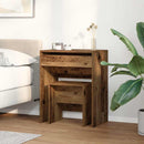vidaXL Sminkasztal fiókkal tárolóval Öreg fa 60 x 40 x 75 cm Faanyag