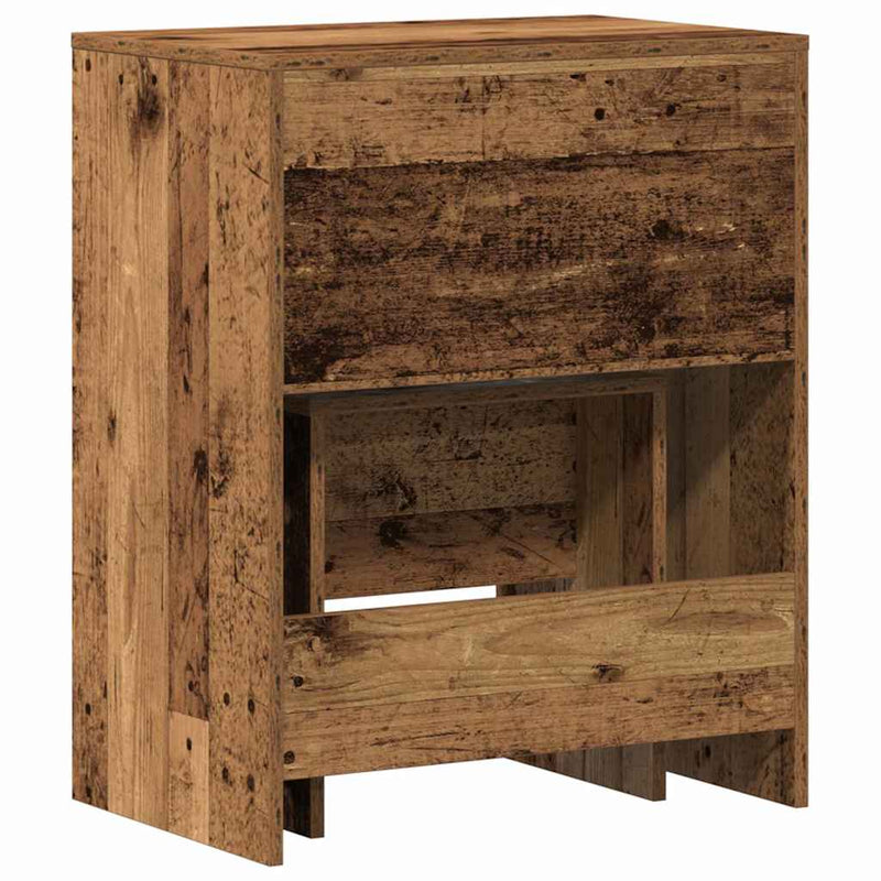 vidaXL Sminkasztal fiókkal tárolóval Öreg fa 60 x 40 x 75 cm Faanyag